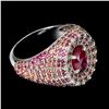 Image 2 : Natural Red Ruby & Sapphire Ring