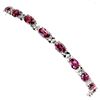 Image 2 : Natural Rhodolite Garnet Bracelet
