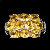 Image 1 : Natural Oval Yellow Citrine Ring