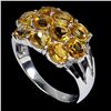 Image 2 : Natural Oval Yellow Citrine Ring
