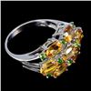 Image 2 : Natural Citrine & Chrome Diopside Ring