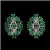 Image 1 : Natural Untreated Zambian Emerald EarRings