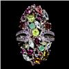 Image 1 : Natural Multi Gemstones Cocktail Ring