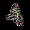 Image 3 : Natural Multi Gemstones Cocktail Ring