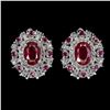 Image 1 : Natural Vivid Red Ruby Earrings