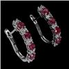 Image 1 : Natural Pigeon Blood Red Ruby Earrings
