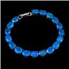 Image 2 : Natural Ethopian Oval Blue Opal Bracelet