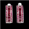 Image 1 : Natural Princess Burma Red Ruby Earrings