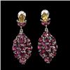Image 1 : Natural Citrine Rhodolite Garnet Earrings