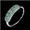 Image 1 : Natural Green Round Emerald Ring
