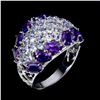 Image 1 : Natural Amethyst Tanzanite Ring