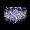 Image 2 : Natural Amethyst Tanzanite Ring