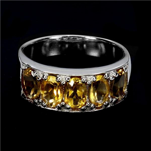 Natural Oval Brazil Citrine Ring