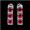 Image 1 : Natural Vivid Red Ruby Earrings