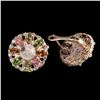 Image 2 : Natural Morganite & Multi Color Tourmaline Earrings