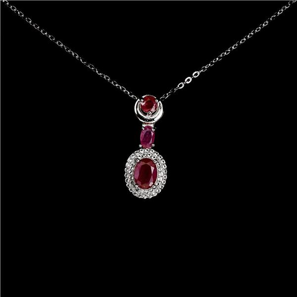 Natural Pigeon Blood Red Ruby Necklace