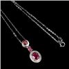 Image 2 : Natural Pigeon Blood Red Ruby Necklace