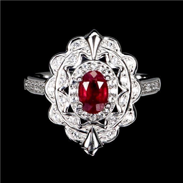 Natural Pigeon Blood Red Ruby Ring