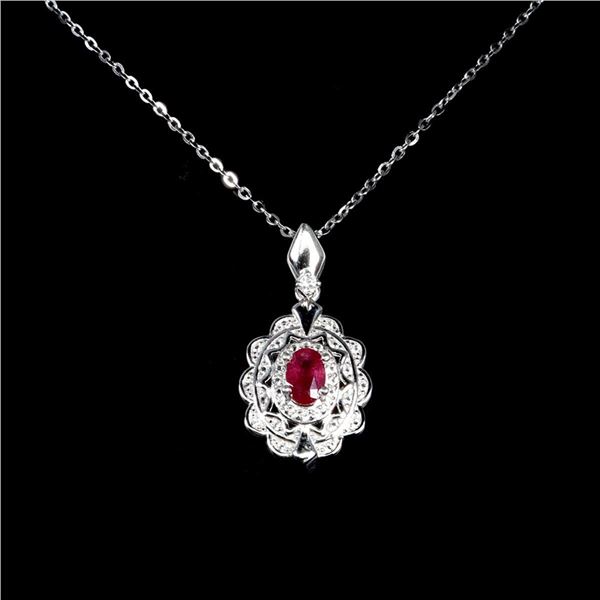 Natural Pigeon Blood Red Ruby Necklace