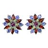 Image 1 : Natural  Garnet Peridot Tanzanite Earrings