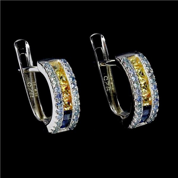 Natural Princess  Sapphire Earrings