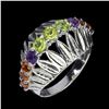 Image 1 : Natural  Peridot Amethyst Citrine Ring