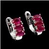 Image 1 : Natural  Red Ruby Earrings
