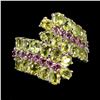 Image 1 : Natural Peridot  Rhodolite Garnet Ring