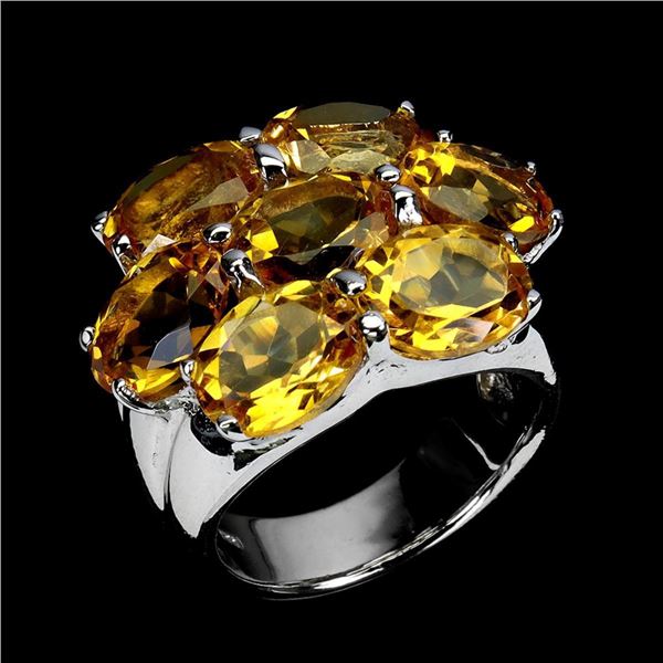 Natural Brazil Oval Citrine Ring