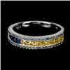 Image 1 : Natural Princess Sapphire Eternity Ring