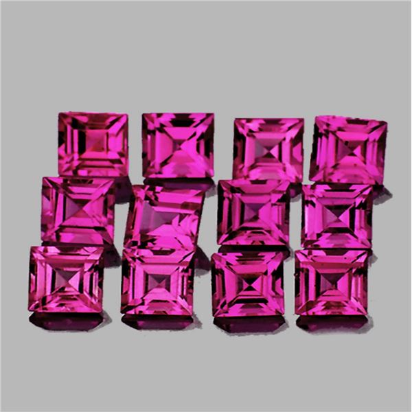 Natural Hot Pink Tourmaline 12 Pcs {Flawless-VVS1}