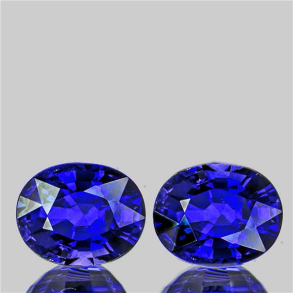 Natural  Violet-Blue Sapphire Pair[Flawless-VVS]