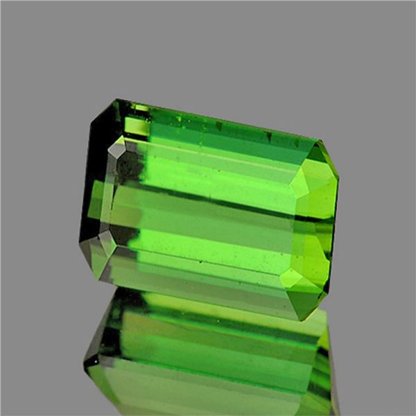 Natural Octagon Apple Green Tourmaline [Flawless-VVS]