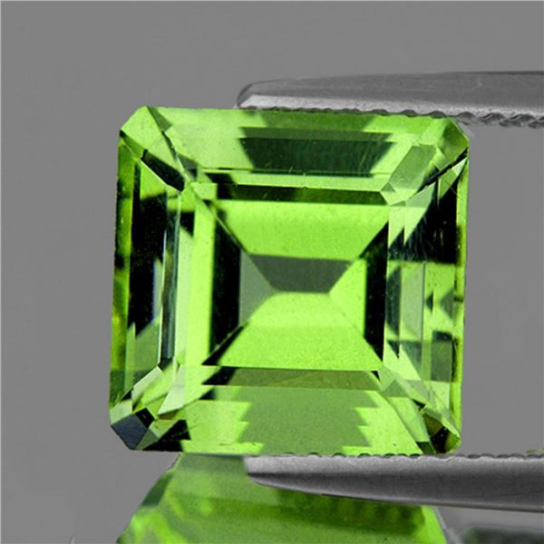 Natural Asscher Apple Green Tourmaline [Flawless-VVS]
