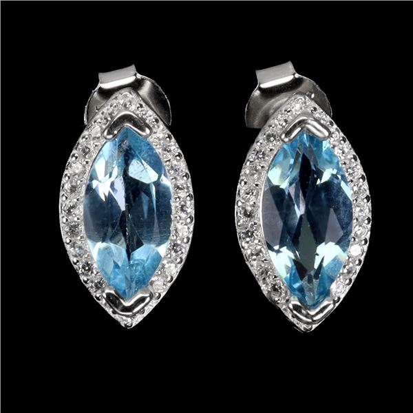 Natural Marquise  Topaz Earrings