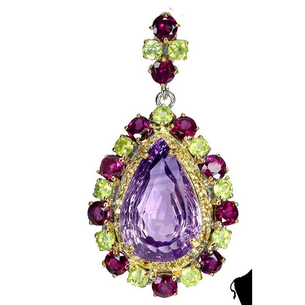 Natural Pear Brazil Ametrine 48.50 Cts Pendant