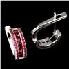 Image 2 : Natural Princess Burma Red Ruby Earrings