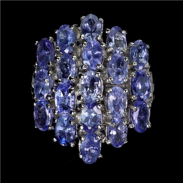 Natural Violet Blue Tanzanite Ring