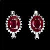Image 1 : Natural Pigeon Blood Red Ruby Earrings