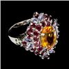 Image 2 : Natural Citrine Tanzanite Garnet  Ring