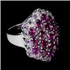 Image 3 : Natural Rhodolite Garnet & Amethyst Ring
