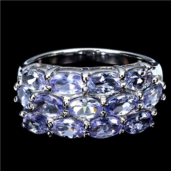 Natural Violet Blue Tanzanite Ring