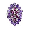 Image 1 : Natural Rhodolite Garnet & Amethyst Ring