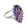 Image 2 : Natural Rhodolite Garnet & Amethyst Ring