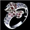Image 1 : Natural Rhodolite Garnet  Tanzanite Ring