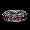 Image 2 : Natural Rhodolite Garnet Eternity Ring
