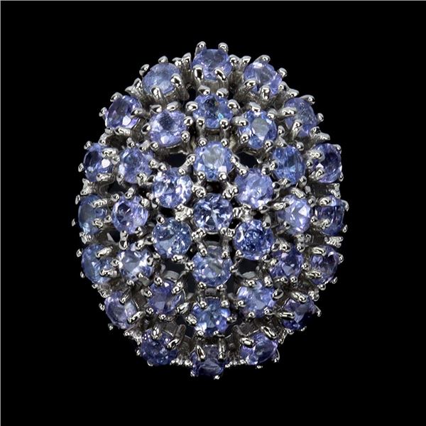 Natural Violet Blue Tanzanite Ring