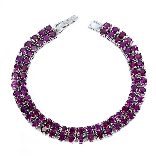 Natural  Rhodolite Garnet Bracelet