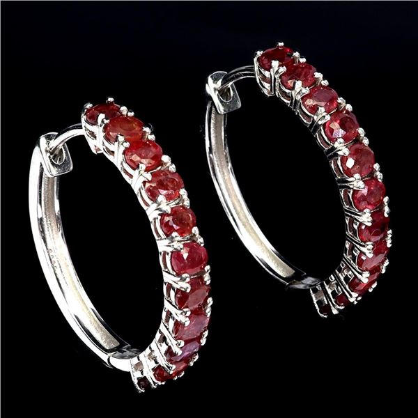 Natural Pigeon Blood Red Ruby Earrings