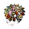 Image 1 : Natural Multi Color Tourmaline  Ring